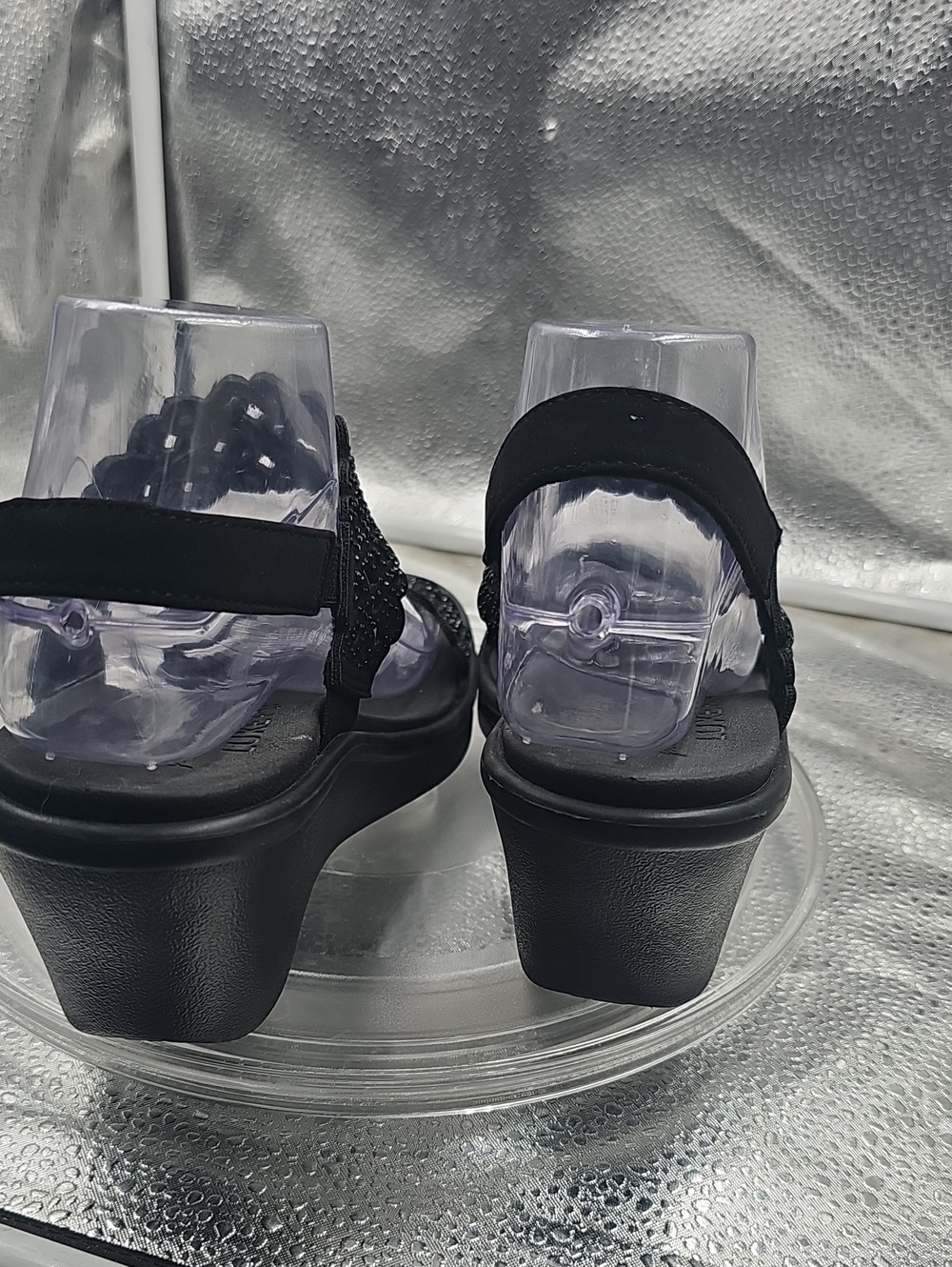 G Black Wedges Cali Sz 6 - Picture 3 of 4